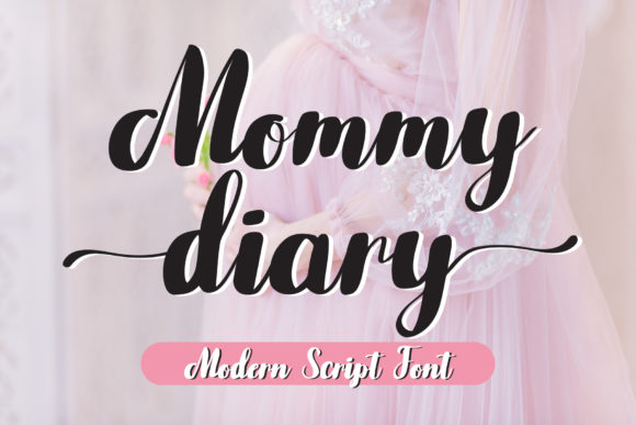 Mommy Diary Font: Elegant Script for Web Design