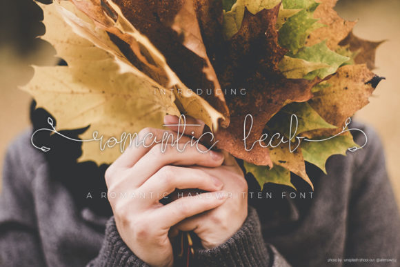 Romantic Leaf Font: Elegant Script for Editorial Design